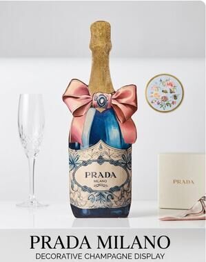 Prada Milano Fashion Decorative Champagne Display